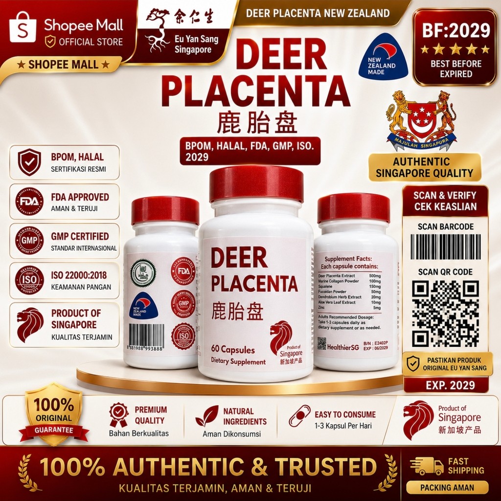 HEALTHIERSG DEER PLACENTA NEW ZEALAND PLASENTA RUSA EIGHTH EDITION ORIGINAL SG