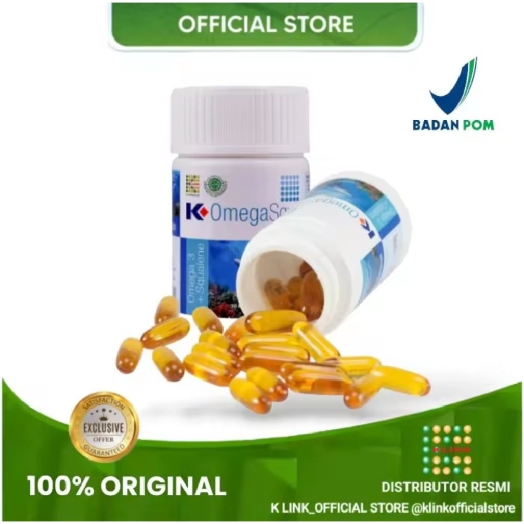 ADA K-OMEGA SQUA PLUS OMEGA3 Klink Omega Squa - Minyak Ikan Omega-3 Squa Plus