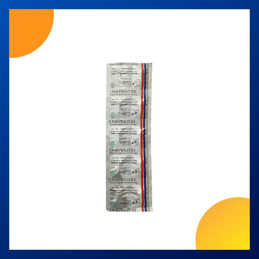OMEPRAZOLE GENERIK NOVELL 20 MG 1 STRIP @ 10 KAPSUL LEPAS TUNDA