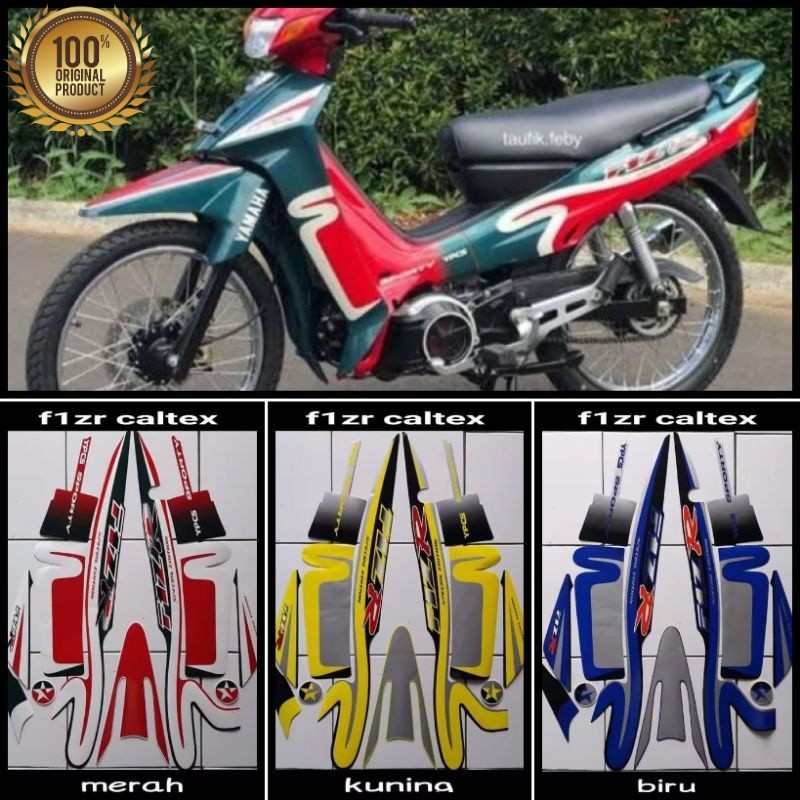 (ORI) STICKER STRIPING LIS  BODY MOTOR YAMAHA F1ZR FIZR CALTEX 1995 gread original