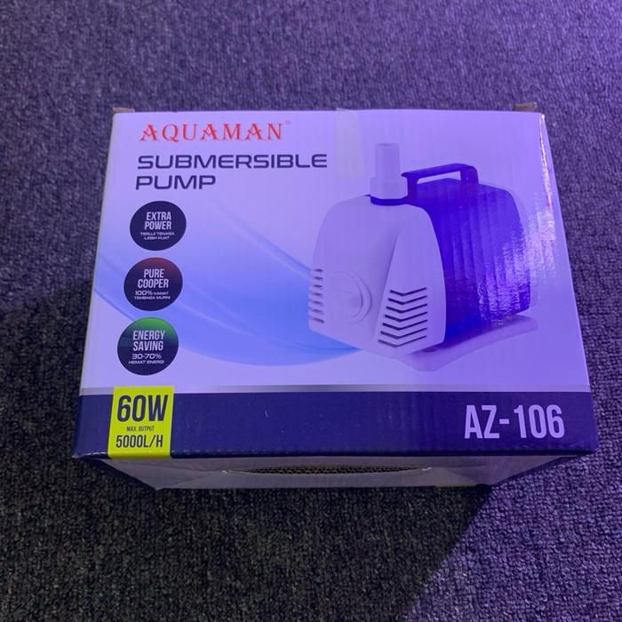AQUAMAN AZ 106 AZ106 Pompa Celup Aquarium 60 Watt 5000 Liter Submersible Pump Kolam Koi