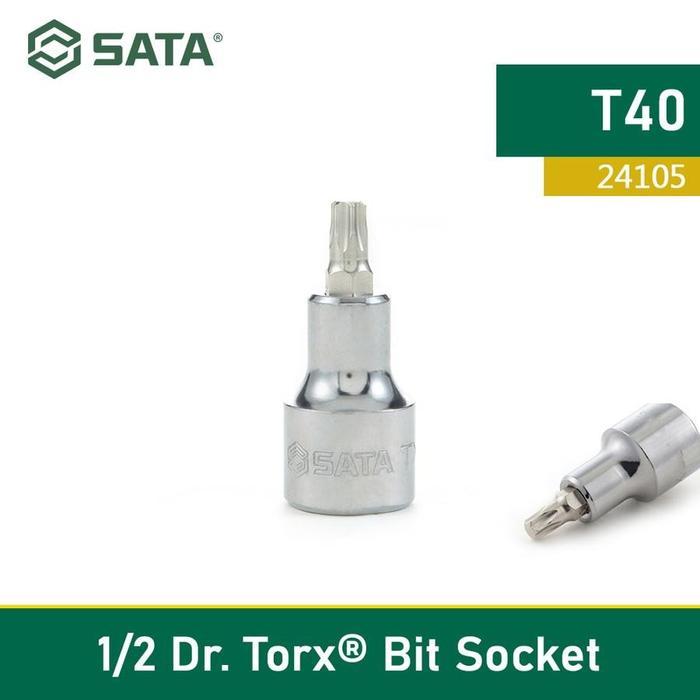 BIT SOK BINTANG 24105 - 1/2” DR. BIT TORX T40 SOCKET 50MM SATA
