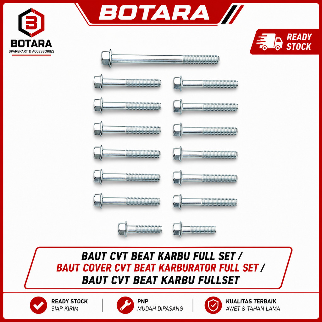 Baut CVT Beat Karbu Full Set / Baut Cover CVT Beat Karburator Full Set / Baut CVT Beat Karbu Fullset