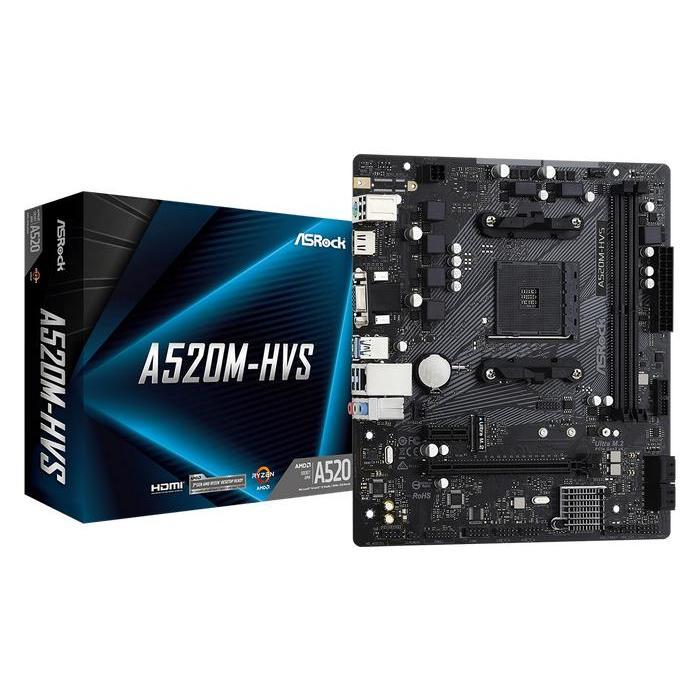 ASRock A520M-HVS (AM4, A520, DDR4)