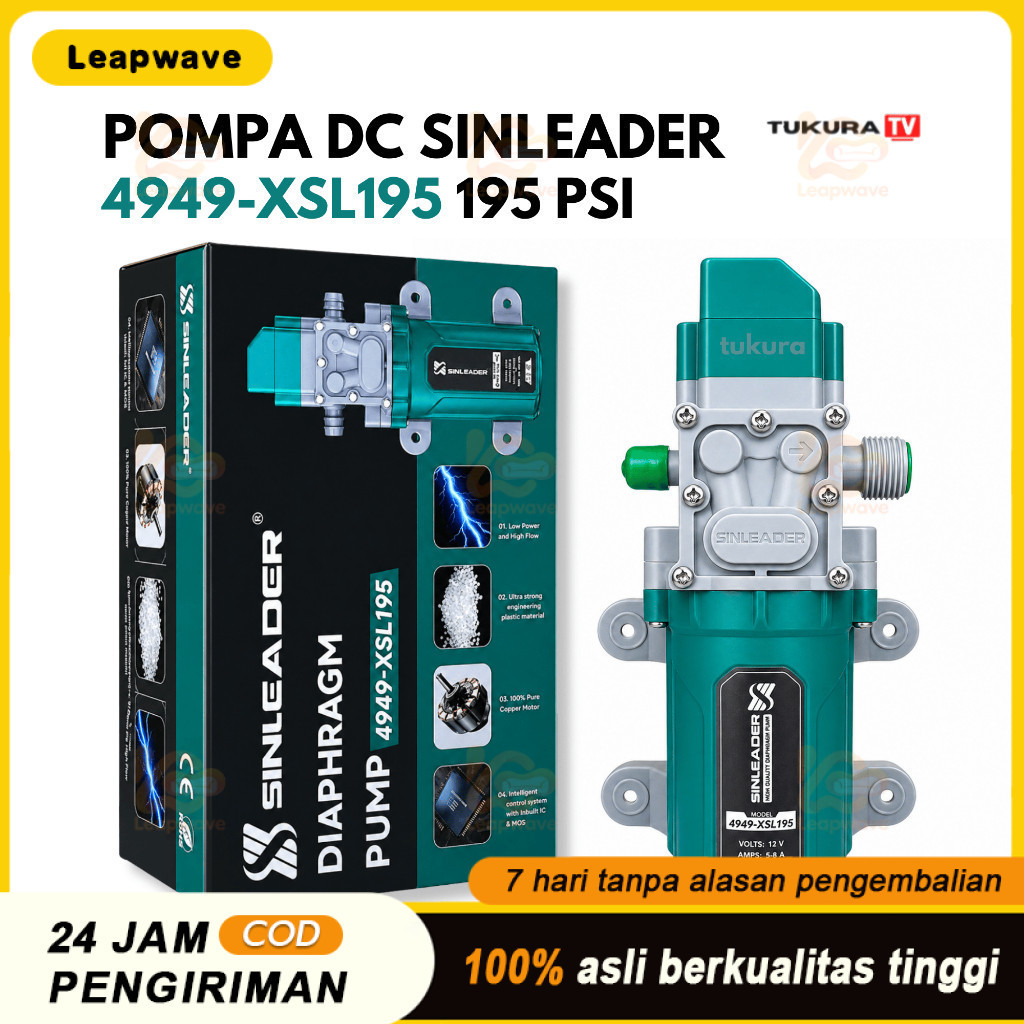 Dinamo Pompa DC Premium Sinleader 4949-XSL195 195 psi 6.2 LPM Mesin Sprayer Tekanan Tinggi