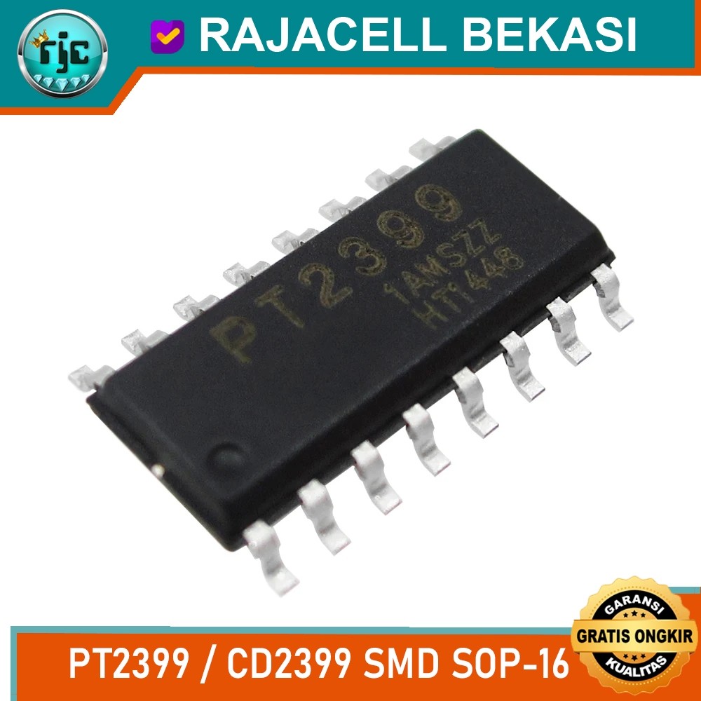 RJC IC Echo Processor PT2399 CD2399 SOP-16 SMD Audio Delay Digital Reverb Surround Sound CMOS 5V Sur