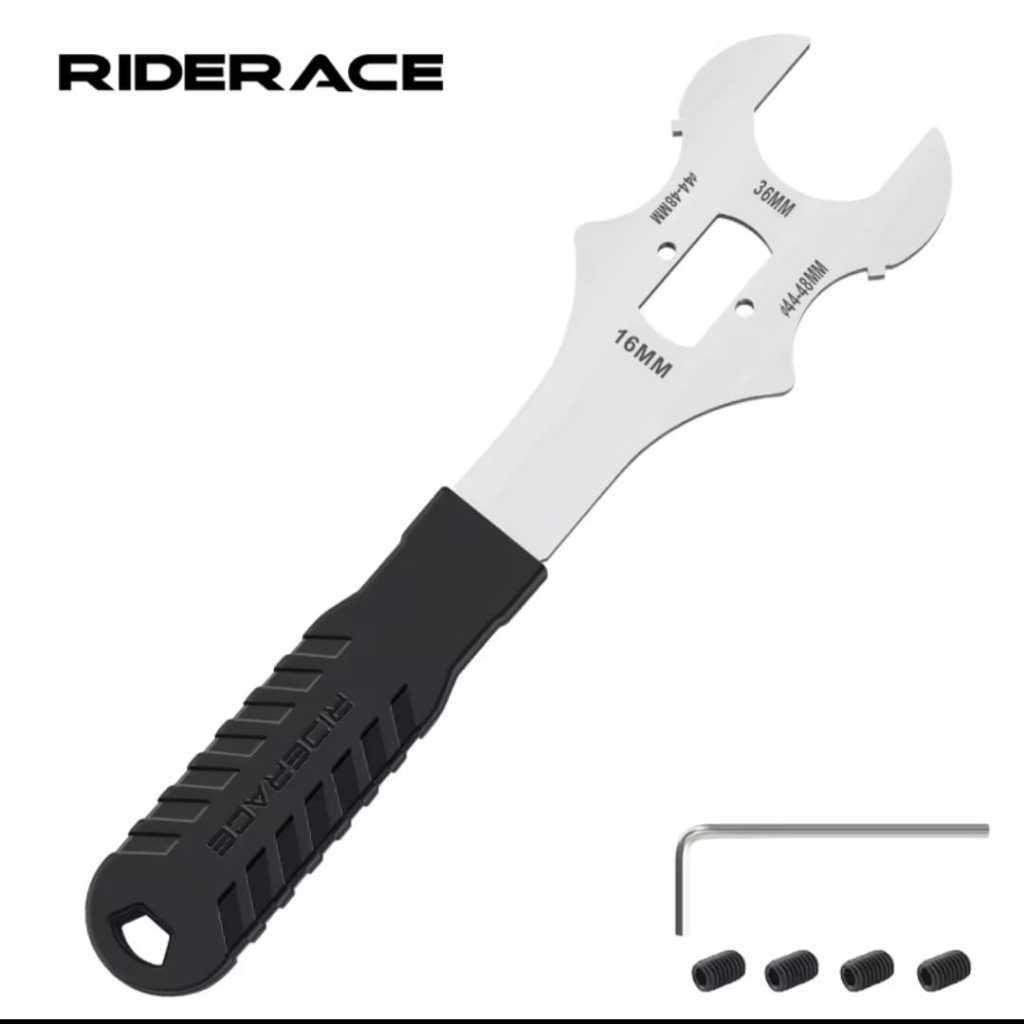 Foto Riderace Kunci Alat BB Bottom Bracket Install Removal Tool Square Hole BB Kotak Wrench 36MM 44MM 48MM Wrench Bicycle Nut Screw Steel Spanner Sepeda