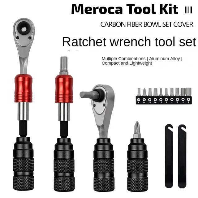 Foto Meroca Mini Tool Kunci Alat Kit Ratchet Allen L Wrench Lengkap Portable Krek Set Sepeda