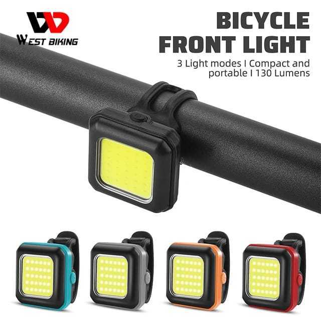 Foto West Biking Lampu Depan 250mah 130 lumen Sepeda LED USB Rechargeable Light cas charge