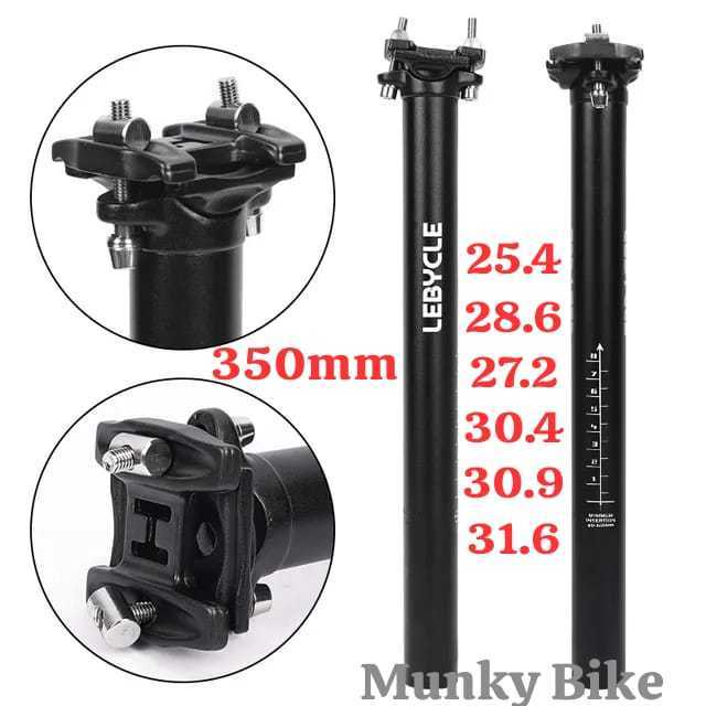 Foto Lebycle Seatpost Tiang Sadel Alloy 25.4 27.2 28.6 30.4 30.9 31.6 Panjang 350 mm