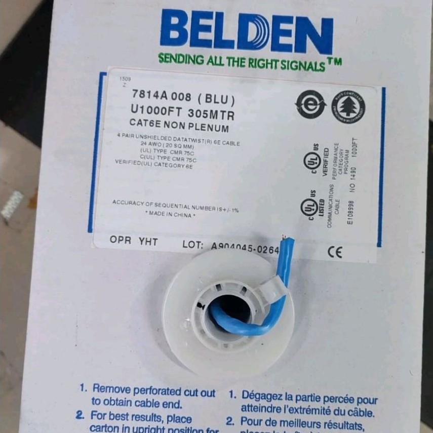 kabel utp cat 6 BELDEN Australia / belden cat 6 1 Roll 305meter/kabel data cat 6 / cat.6 Kabel Lan U