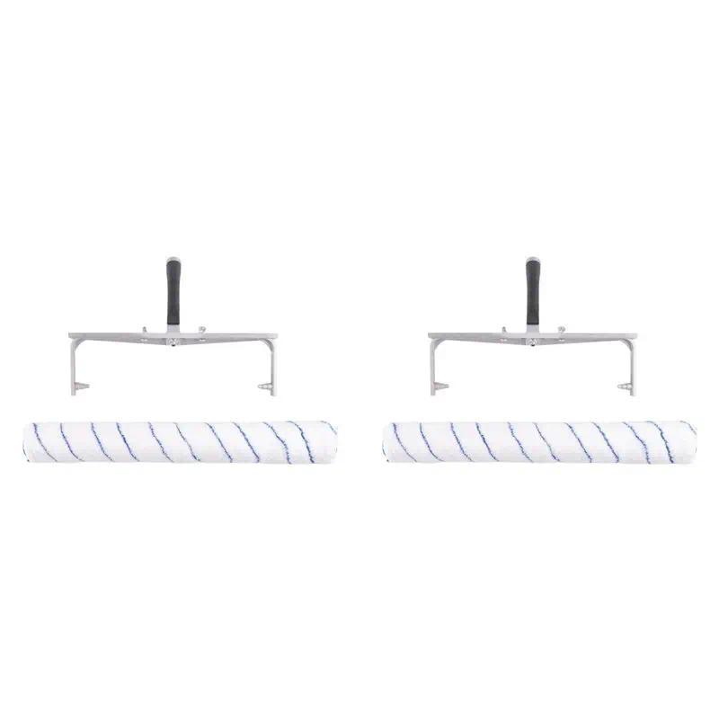 A53Q-2 Set 18Inch Paint Roller Brush Aluminum Alloy Roller Frame Painting Handle Tool For Wall Decor