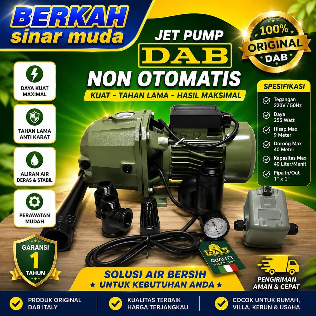 Pompa Air Jet Pump DAB 370 | Pompa Air Jet Pump DAB Indonesia - Non Automatic