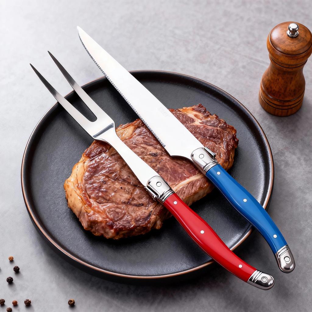 Jaswehome Stainless Steel Barbecue  Fork Meat cleaver Turkey  Steak Roast Meat  Meat Fork Fruit fork