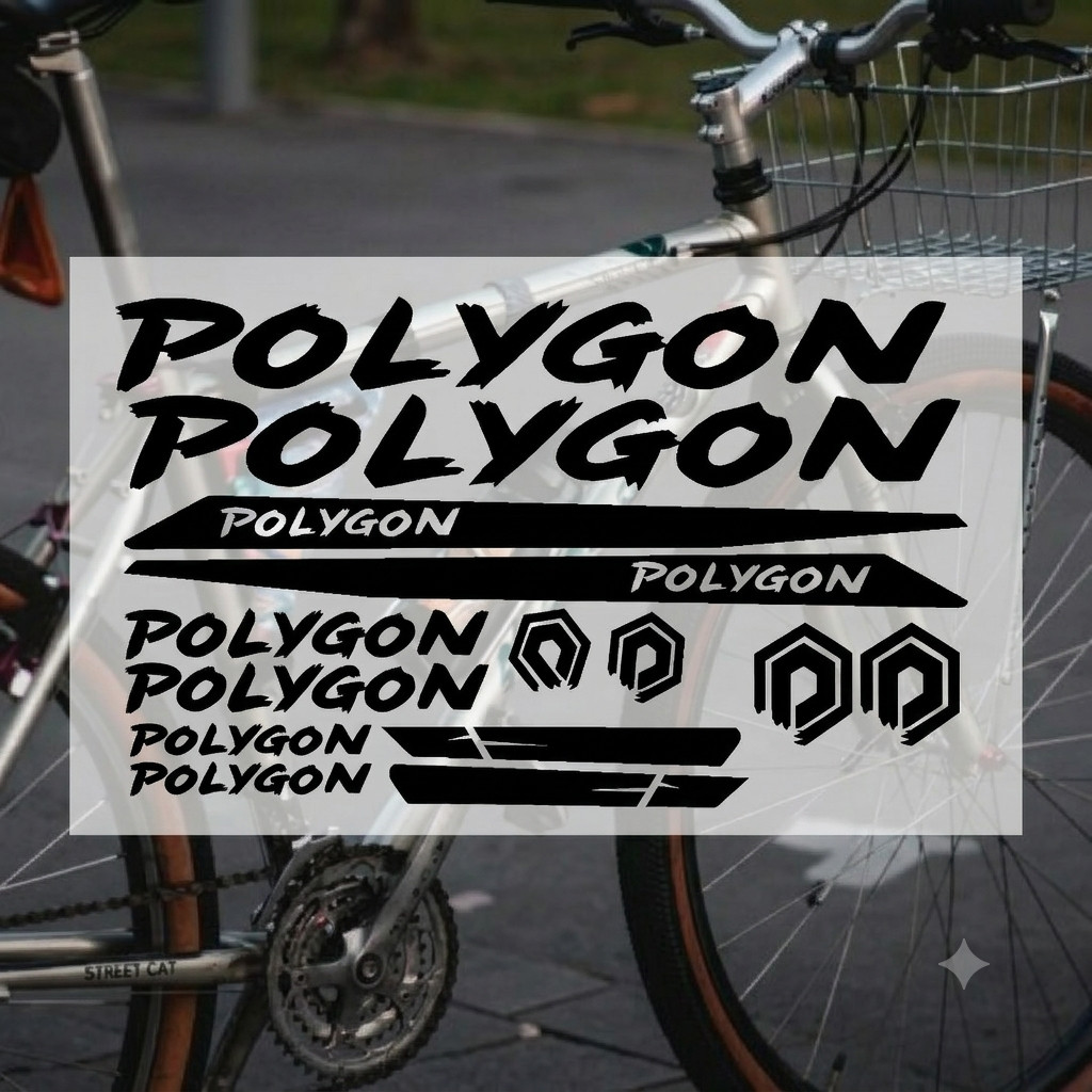 Stiker Sepeda POLYGON MTB Bike | Cutting Sticker | Decal Aksesoris Sepeda Set 08 | COD