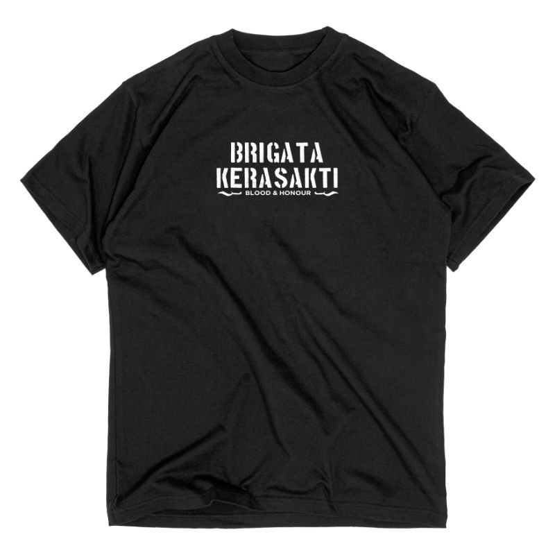 LOSSFASHION BAJU KAOS TShirt Kaos IKS.PI Kera Sakti "BRIGATA 1980" Hitam  Putih  * KAOS DISTRO HITAM