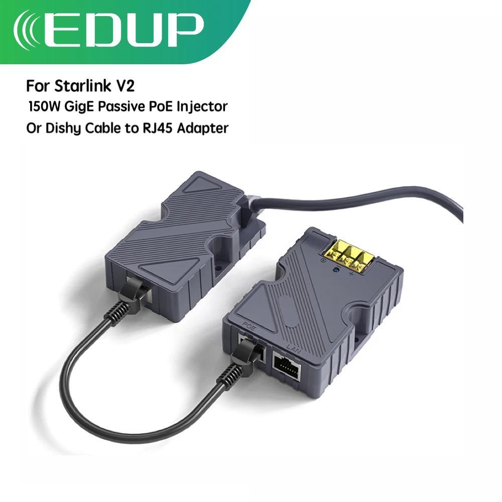 EDUP SK0052 Starlink 150W GigE Passive PoE Injector shy Cable Adapter to RJ45 for Starlink shy V2 to