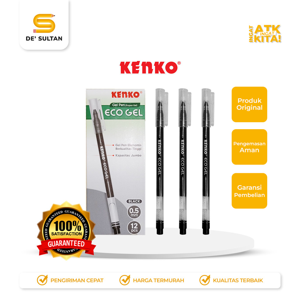 KENKO PULPEN GEL/ GEL PEN ECO GEL (1LSN/ 12PCS)