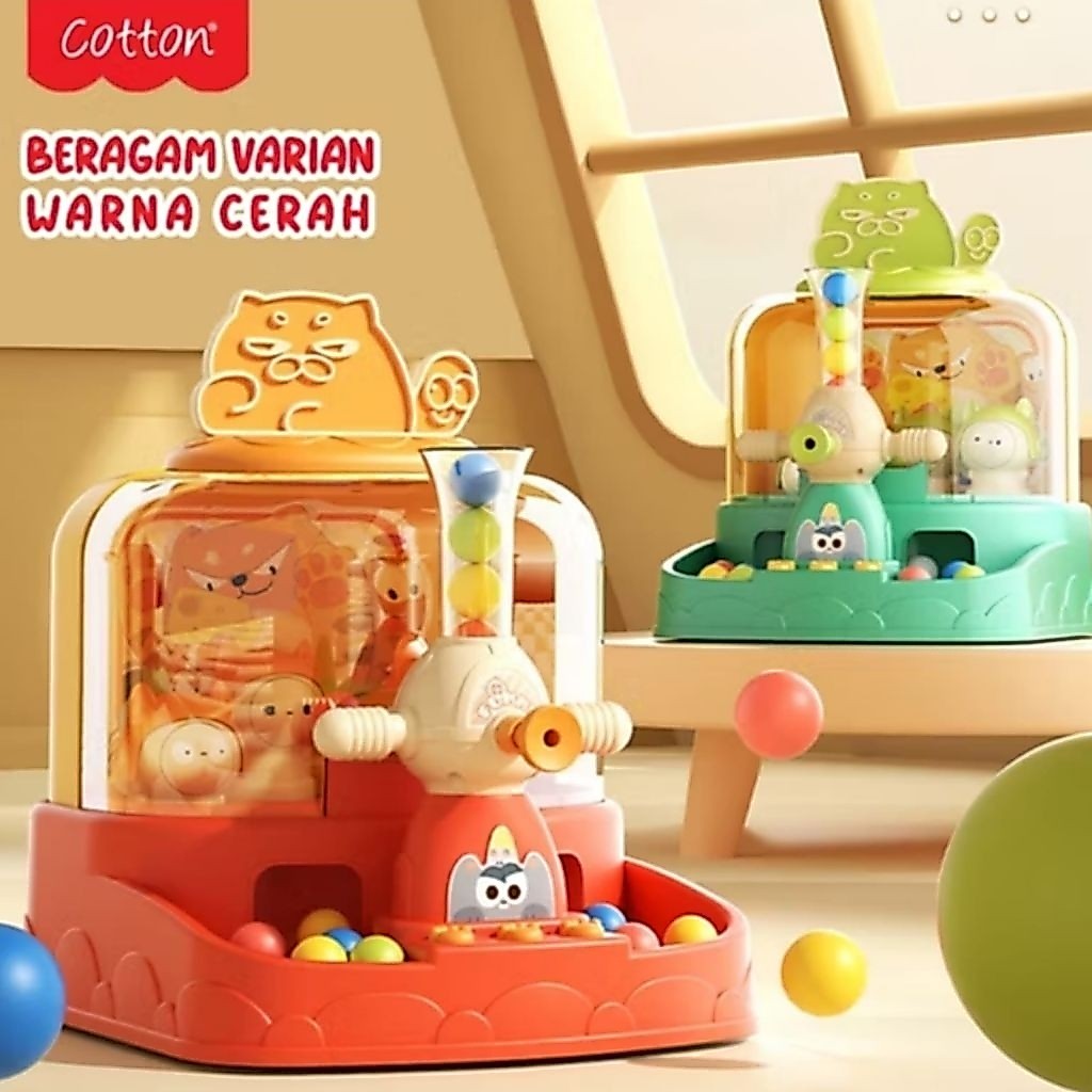 Cotton MAOMAO 49141 Mainan Mesin Capit Tembak Bola Boneka Mini / Mesin Capit Seperti Timezone
