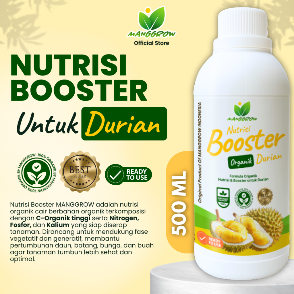 POC BOOSTER DURIAN - Pupuk Booster Organik Cair 500 ML Durian Pelebat dan Perangsang Buah Durian ZPT