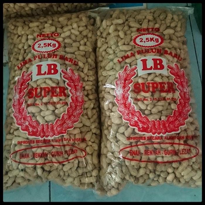 kacang kulit asin super 1ball 2.5kg kacang sangrai super - 1