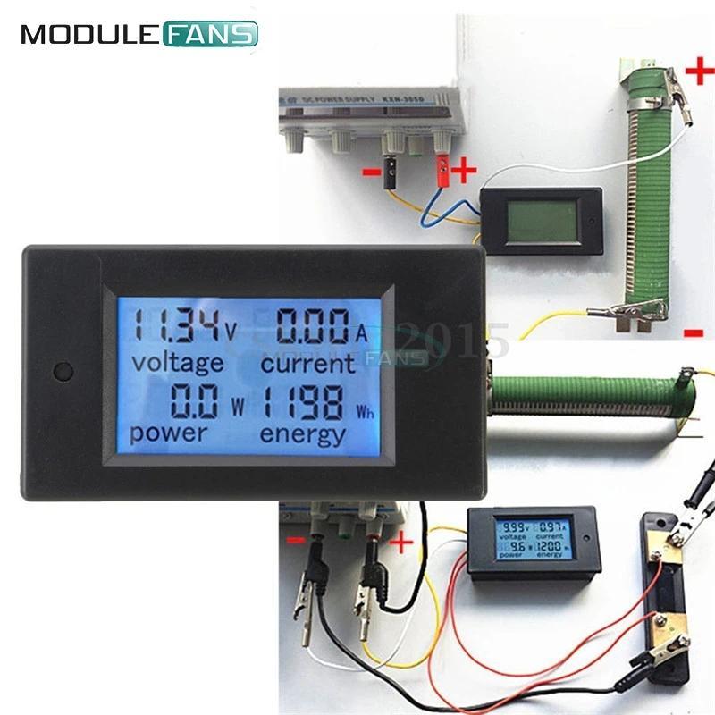 20A DC 100V LCD gital Volt Voltage Watt Current Power Meter Ammeter Voltmeter