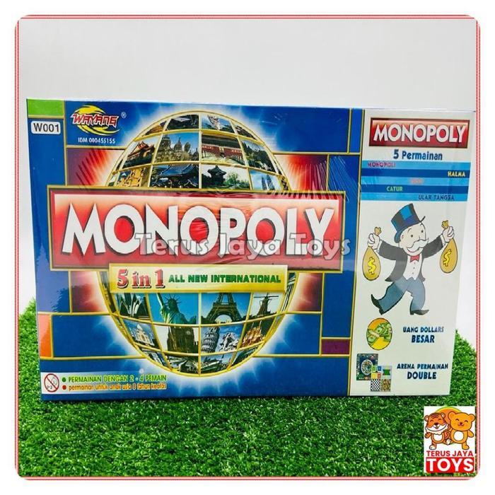 Monopoli 5in1 Mainan Game Permainan Papan - Monopoli 5in1