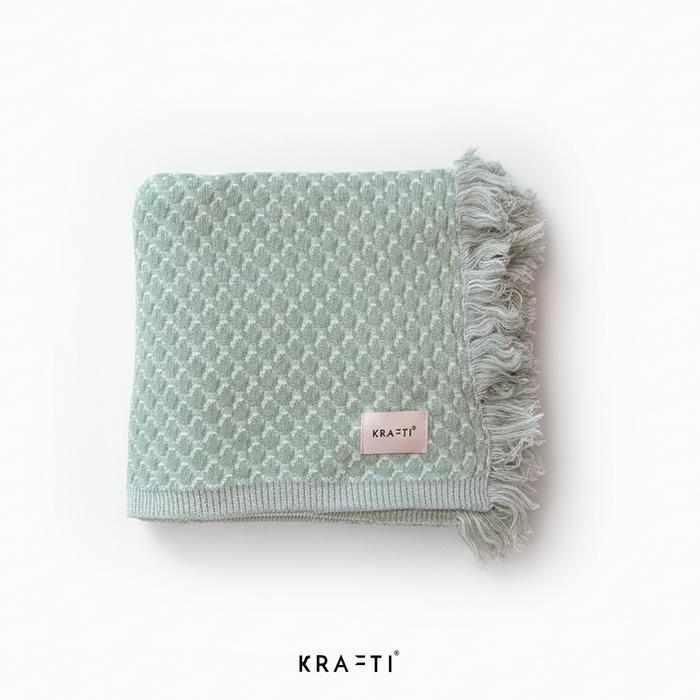 Krafti - JOURY Knitted Blanket / Selimut Rajut Katun / Selimut Rajut / Selimut Dewasa/ Selimut Premi