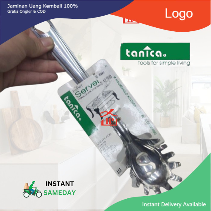 Centong Prasmanan/Buffet Servei Stainless Steel Tanica/ Sendok Katering (Mie/ Spageti)