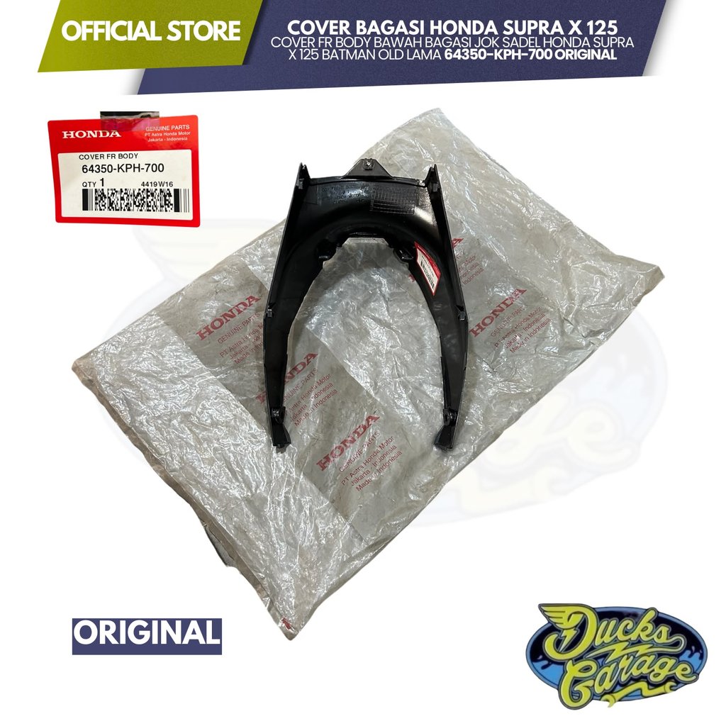 Cover Bawah Bagasi Jok Tutup Tangki Front Body Honda Supra X 125 Batman Original 64350-KPH-700