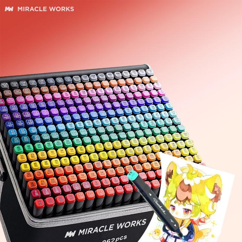 MW Spidol Warna Warni 1 Set Sketch Marker 2 Tip Touch Marker Warni 1 Set Sketch Marker 204/262 Warna