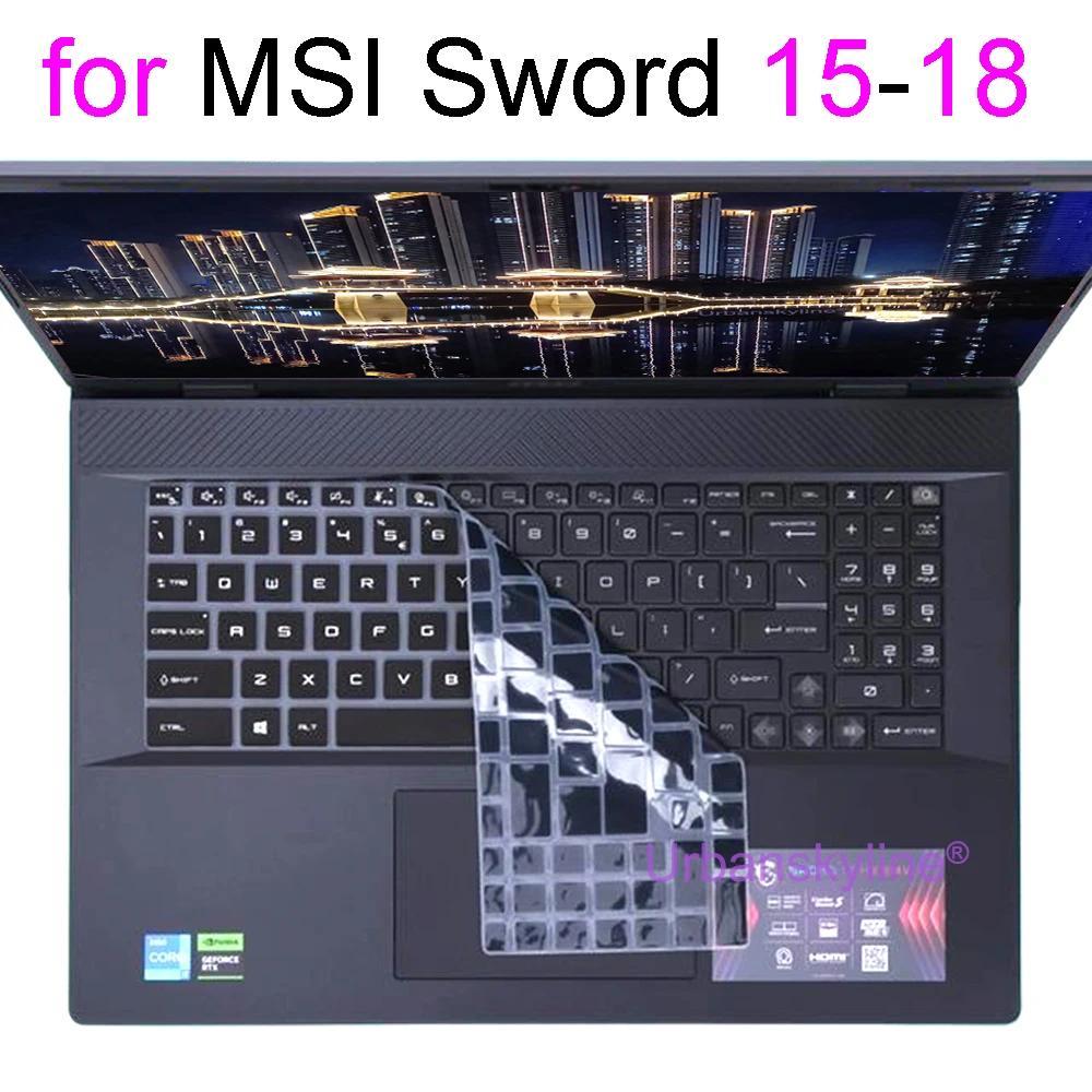 Keyboard Cover for MSI Sword 16 17 HX 15 15.6 17.3 B13V B14V A13U A13V A12V A12V Protector Skin Case