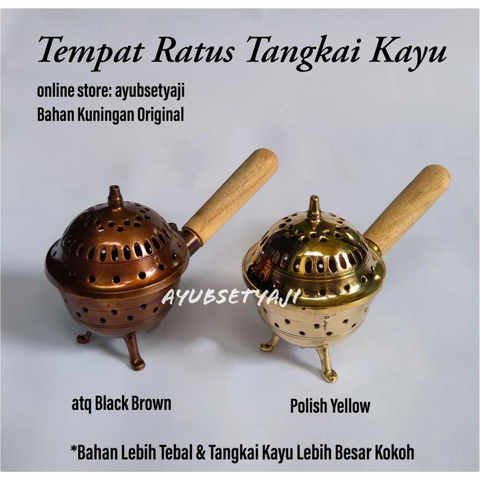 Wadah Bakar Ratus Kecantikan Wanita Spa Aromaterapi Tempat Tungku Hio Tempat ratus kayu kuningan - P