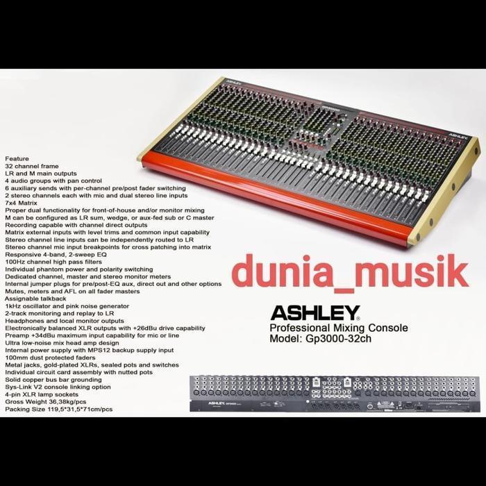 mixer ashley gp3000 gp 3000 32ch