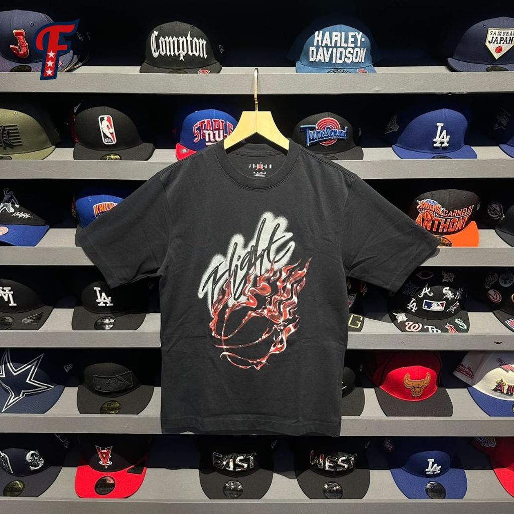 Kaos Air Jordan Flight Cactus Jack Black Tee Original