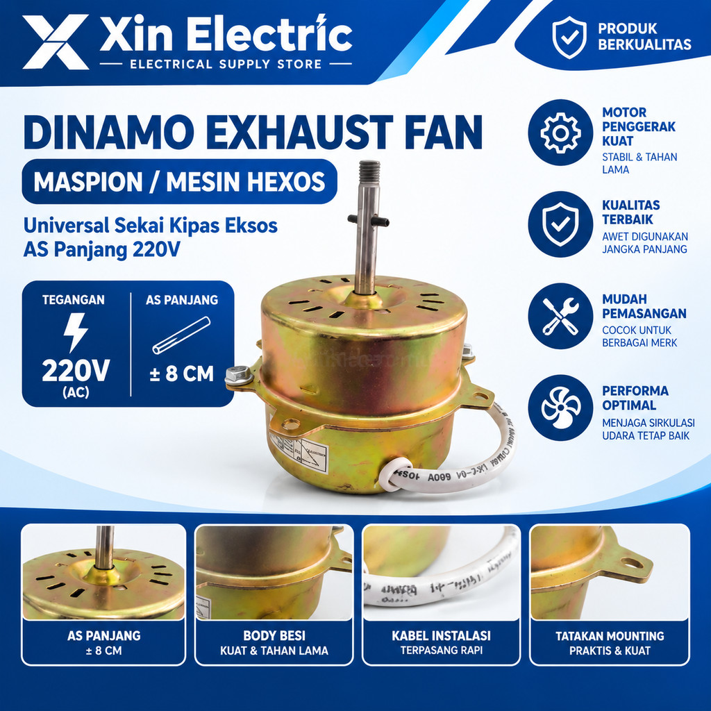 Dinamo Exhaust Fan Motor Kipas Eksos Lubang Angin untuk Maspion Panasonic KDK 10 12 Inch