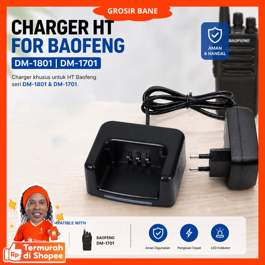 BAOFENG Charger Baterai HT Walkie Talkie for BAOFENG DM-1801 DM-1701 - DM-8