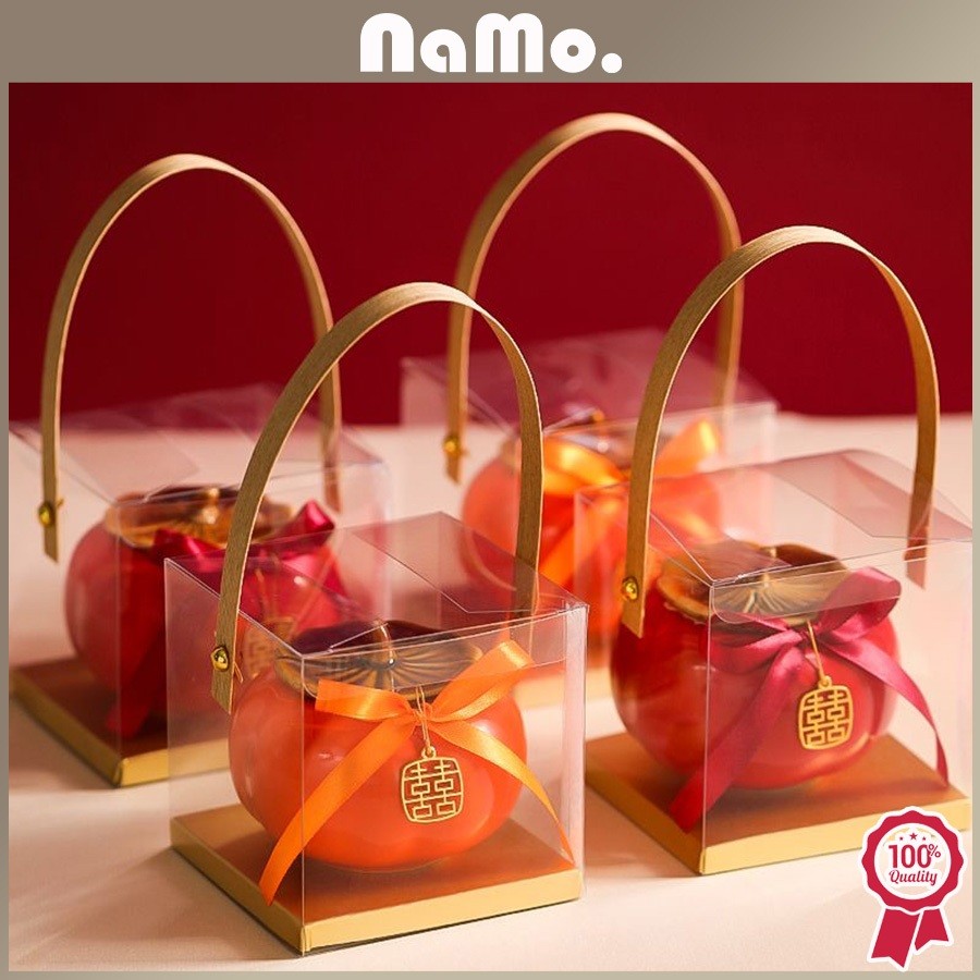 Namo Gift - Candy Box Guci Keramik Bentuk Buah Kesemek / Gift Box Souvenir Guci Keramik