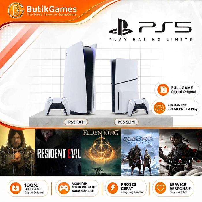 (PROMO CUCI GUDANG) Sony PS5 FAT SLIM PlayStation 5 Console Disc Version Full Game - PS5 FAT Tanpa G