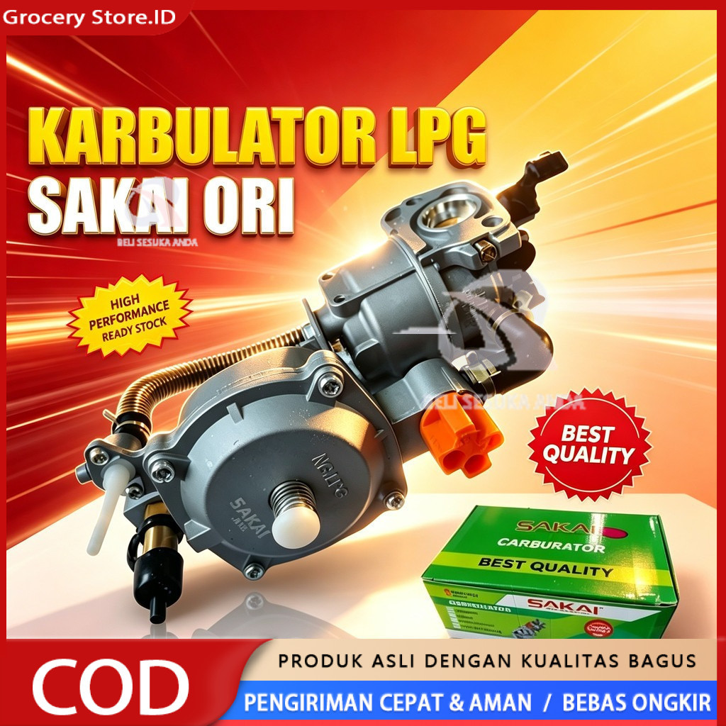 KARBULATOR LPG GX160 200 SAKAI/ KONVERTER KIT GENSET AIR HYBRID BENSIN KE LPG MURAH