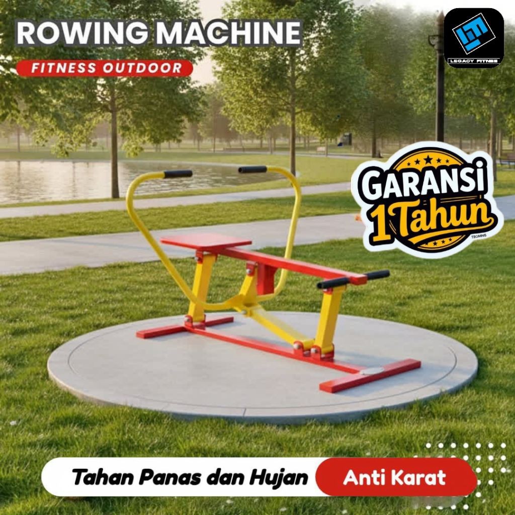 Alat Olahraga Fitness Outdoor Rowing Machine taman