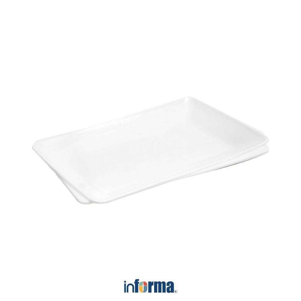 Informa Appetite Appetite Taryn Piring Saji Rectangle Porcelain 30.5 cm - Putih
