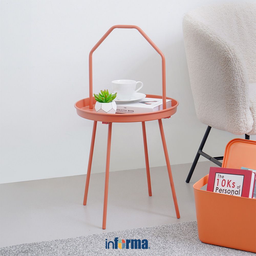 Informa Hanna Meja Sisi Round Meja Samping Meja Sofa End Table Side Table Pojok Ruang