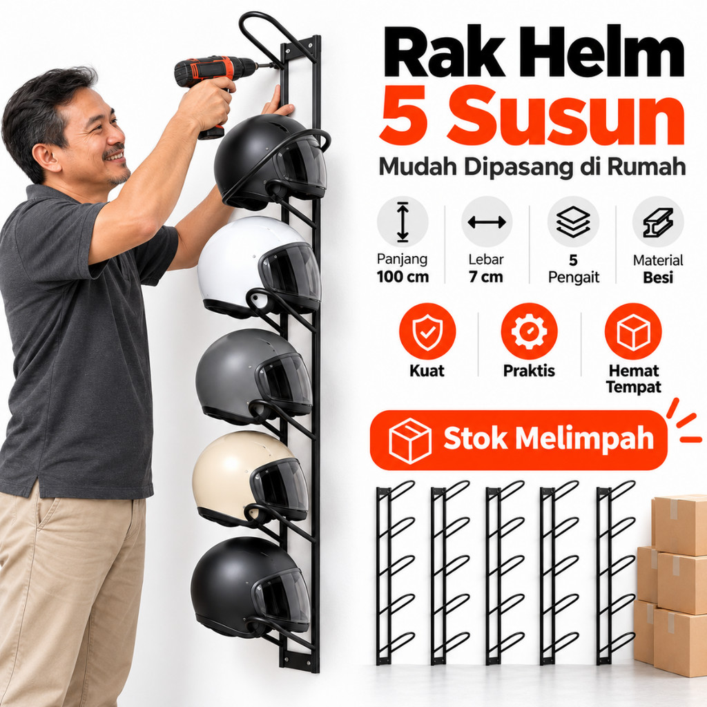 RAK HELM SUSUN RAK HELM GANTUNG RAK GANTUNGAN HELM SUSUN TERMURAH TERLARIS