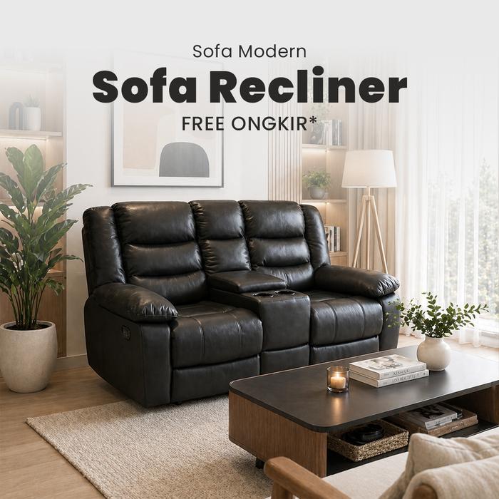 ELCHE Manual Recliner 2 Seater Sofa/ Sofa Recliner/ Chair Recliner/ Sofa Loveseat/ Sofa Recliner 3 D