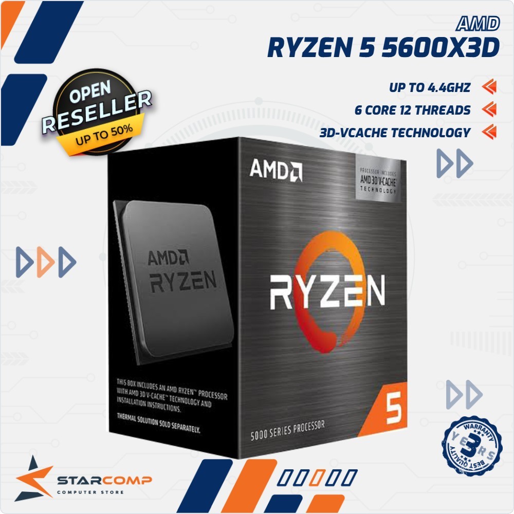 Processor AMD Ryzen 5 5600X3D Up To 4.4GHz AM4 3D V-Cache