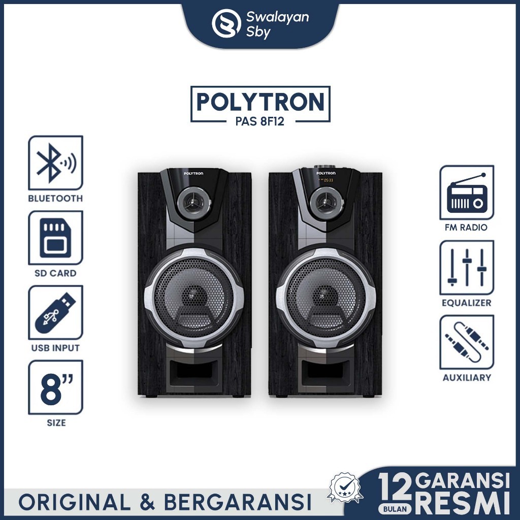 Speker Aktif Bluetooth Polytron 8F12 Garansi Resmi