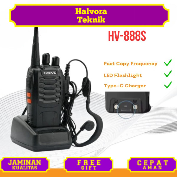 Handy Talky Harve HV-888s HT Harve 888s Single Band UHF