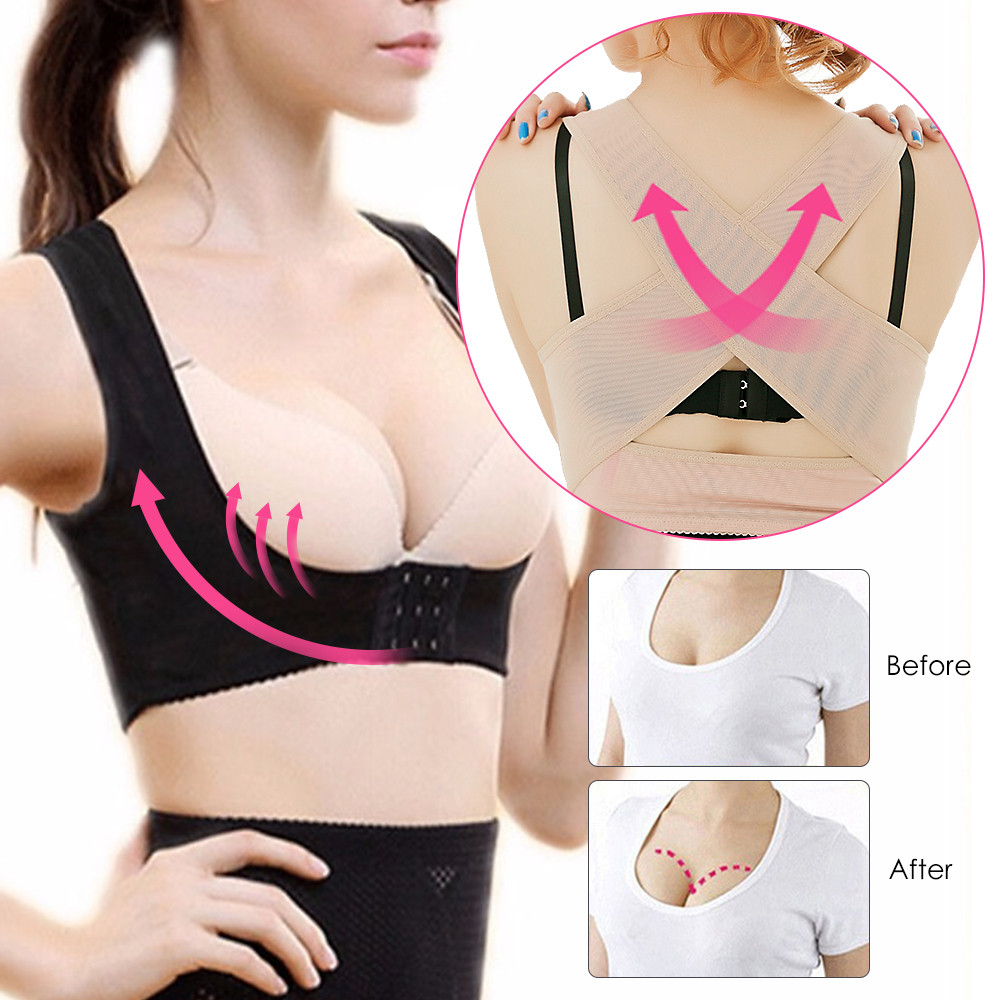 M/l Korset Penegak Push Up Dada Body Harness Korektor Postur Push Up Bra Dada /