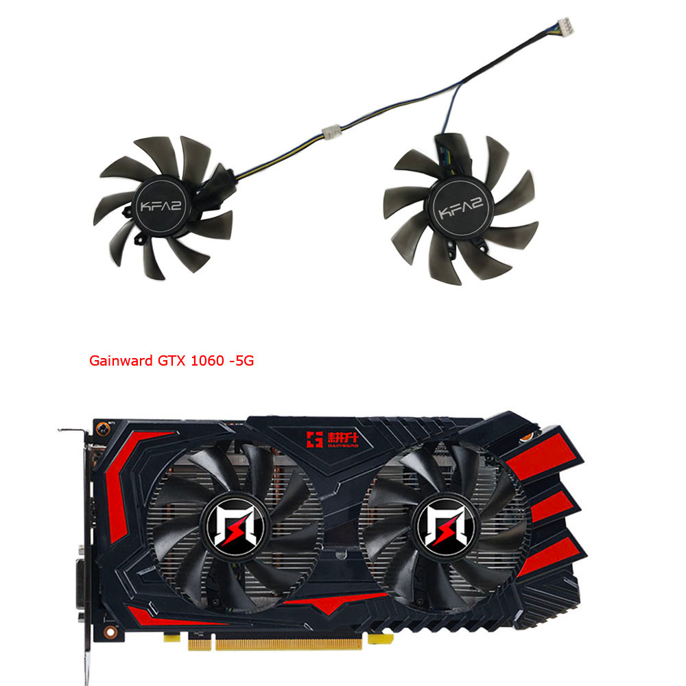 2Pcs/Set T128015DU,GPU VGA Cooler,Video Graphics Card Fan,For MANLI GTX1060 GTX 1660 Super Gallardo,